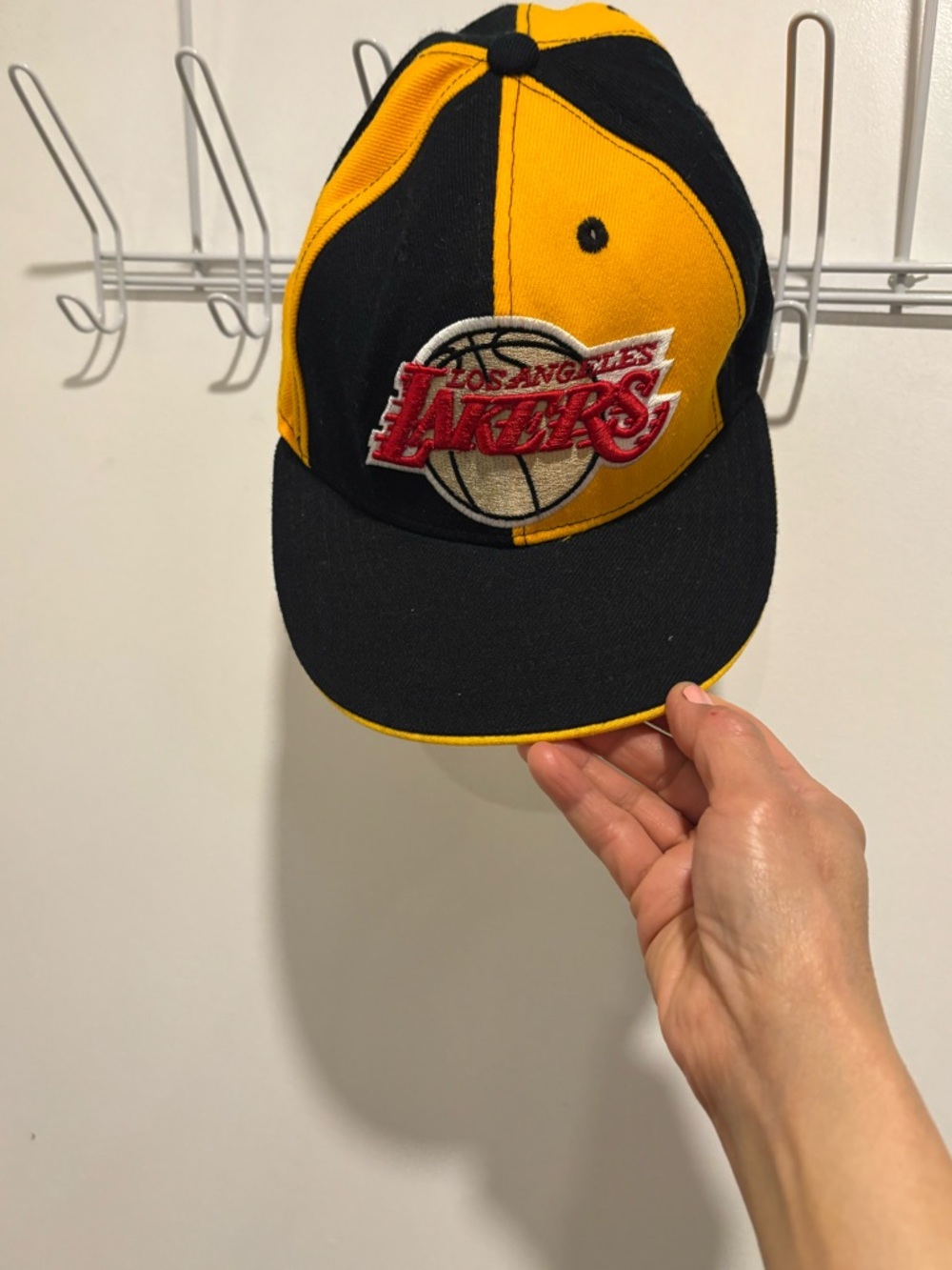 Los Angeles Lakers Black and Gold Panel Snapback Hat